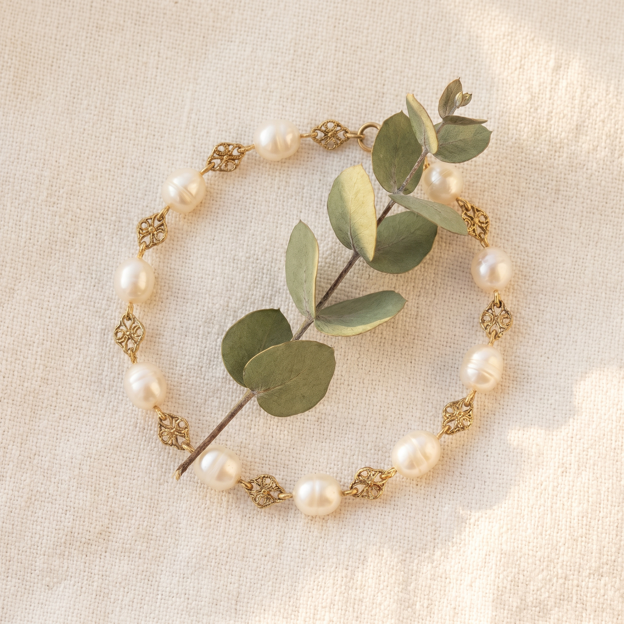 The Hira — Pearl & Chain Bracelet
